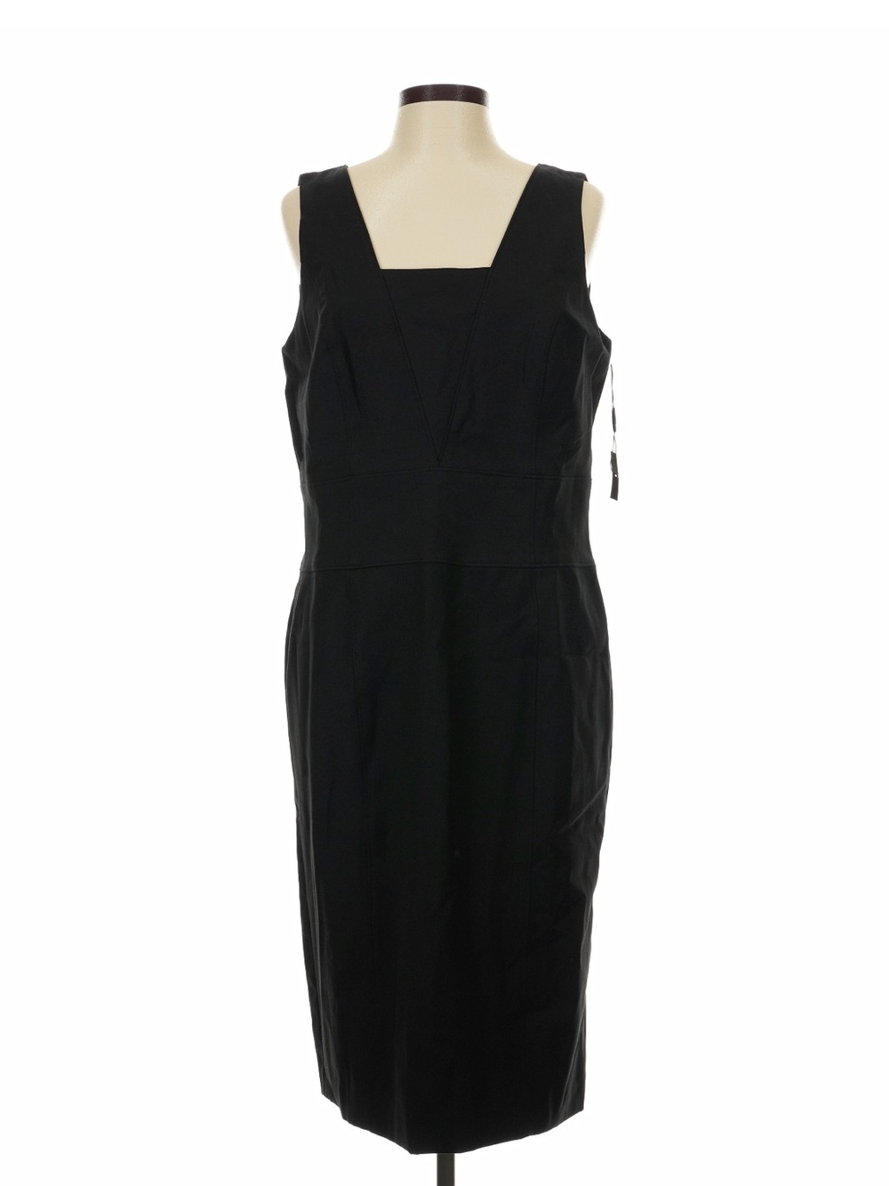 WHBM Classic Black Sheath Dress Size 14 NWT